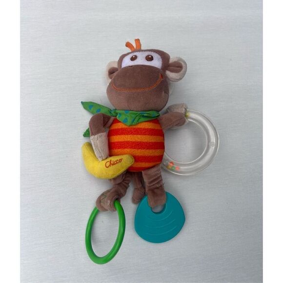 Chicco Toy Multi Activity Vibrating Monkey Rattle Ages Three Months And Up - Picture 1 of 4